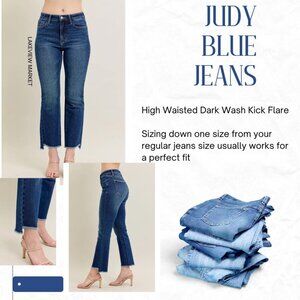 Judy Blue Jeans - High Waisted Dark Wash Kick Flare